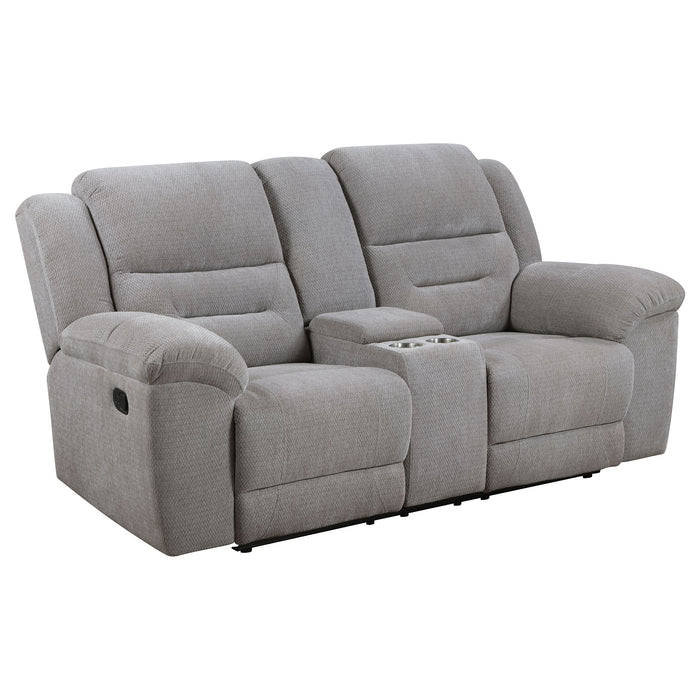 Gilson 2-piece Chenille Upholstered Sofa Set Grey