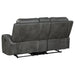 Coaster Raelynn 2-piece Upholstered Motion Reclining Sofa Set Grey Sofa+Loveseat+Armchair