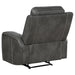 Coaster Raelynn 2-piece Upholstered Motion Reclining Sofa Set Grey Sofa+Loveseat+Armchair