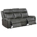 Coaster Raelynn Upholstered Motion Reclining Sofa Grey Default Title