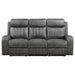 Coaster Raelynn Upholstered Motion Reclining Sofa Grey Default Title