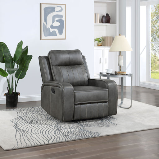 Coaster Raelynn Upholstered Recliner Chair Grey Default Title