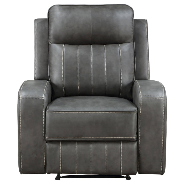 Coaster Raelynn Upholstered Recliner Chair Grey Default Title