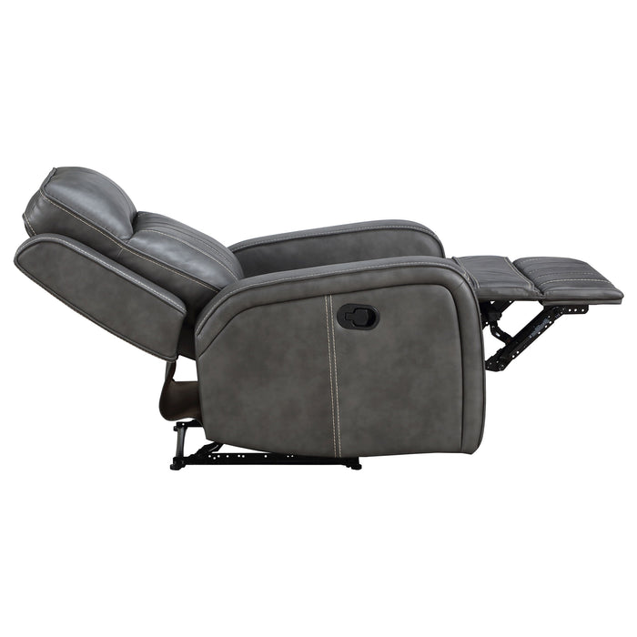 Coaster Raelynn Upholstered Recliner Chair Grey Default Title