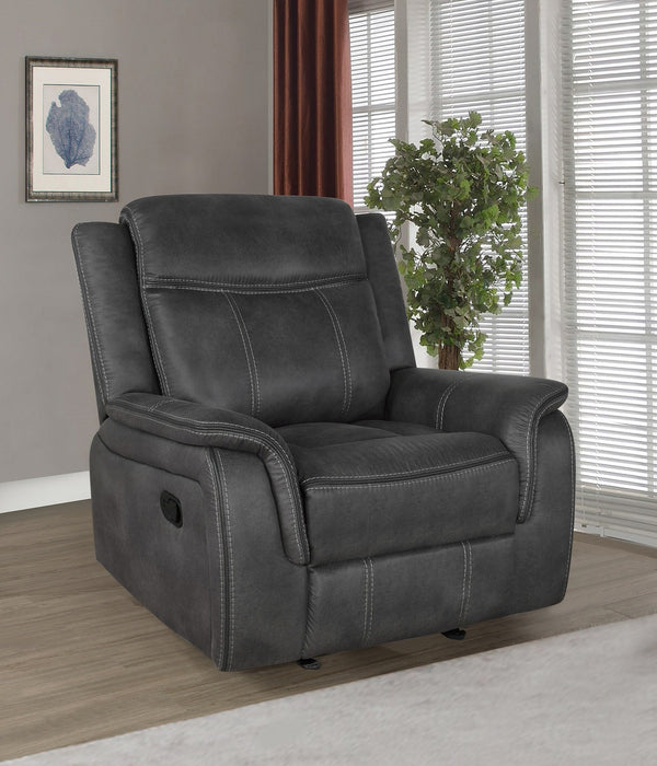 Coaster Lawrence Upholstered Tufted Back Glider Recliner Default Title