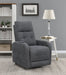 Coaster Howie Tufted Upholstered Power Lift Recliner Charcoal Default Title