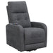 Coaster Howie Tufted Upholstered Power Lift Recliner Charcoal Default Title