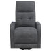 Coaster Howie Tufted Upholstered Power Lift Recliner Charcoal Default Title