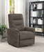 Coaster Henrietta Power Lift Recliner with Storage Pocket Brown Default Title