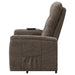 Coaster Henrietta Power Lift Recliner with Storage Pocket Brown Default Title