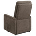 Coaster Henrietta Power Lift Recliner with Storage Pocket Brown Default Title