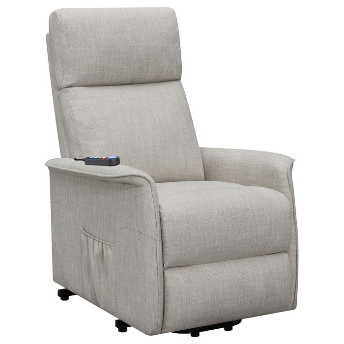 Coaster Herrera Power Lift Recliner with Wired Remote Beige Default Title