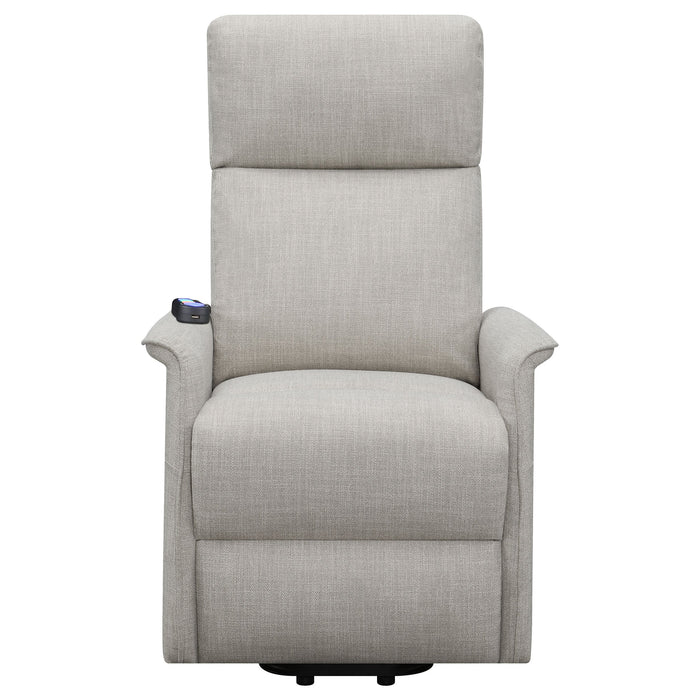 Coaster Herrera Power Lift Recliner with Wired Remote Beige Default Title