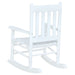 Coaster Annie Slat Back Youth Rocking Chair White Brown