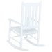 Coaster Annie Slat Back Wooden Rocking Chair White Brown