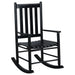 Coaster Annie Slat Back Wooden Rocking Chair White Black