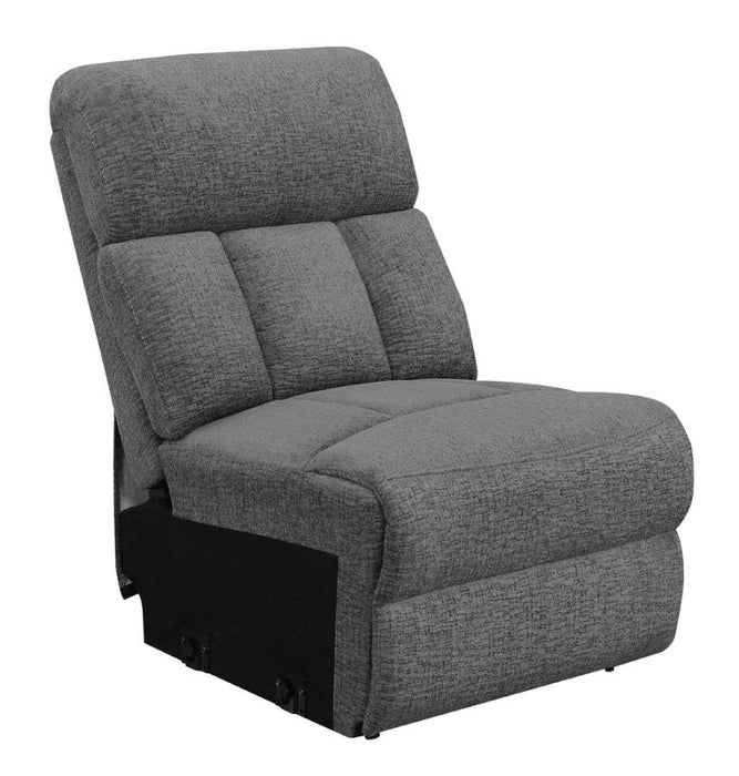 Bahrain Upholstered Armless Chair Charcoal