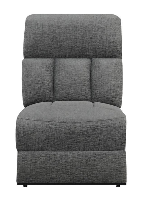 Bahrain Upholstered Armless Chair Charcoal