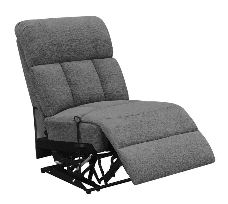 Bahrain Upholstered Armless Recliner Charcoal