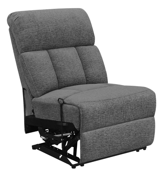 Bahrain Upholstered Armless Recliner Charcoal