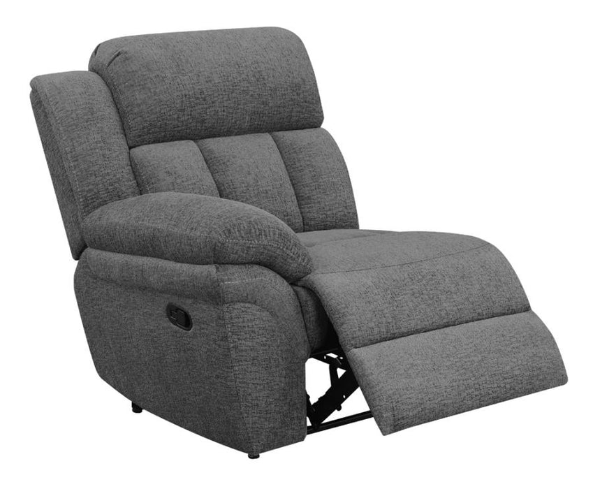 Bahrain Upholstered LAF Recliner Charcoal