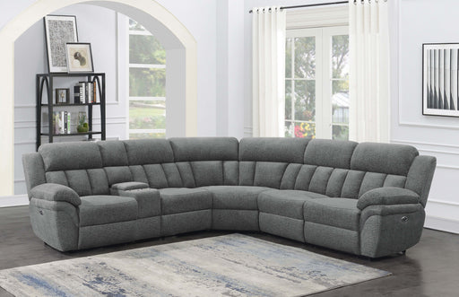 Coaster Bahrain 6-piece Upholstered Power Sectional Charcoal Default Title