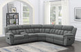 Coaster Bahrain 6-piece Upholstered Motion Sectional Charcoal Default Title