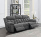 Coaster Bahrain Upholstered Motion Sofa Charcoal Default Title