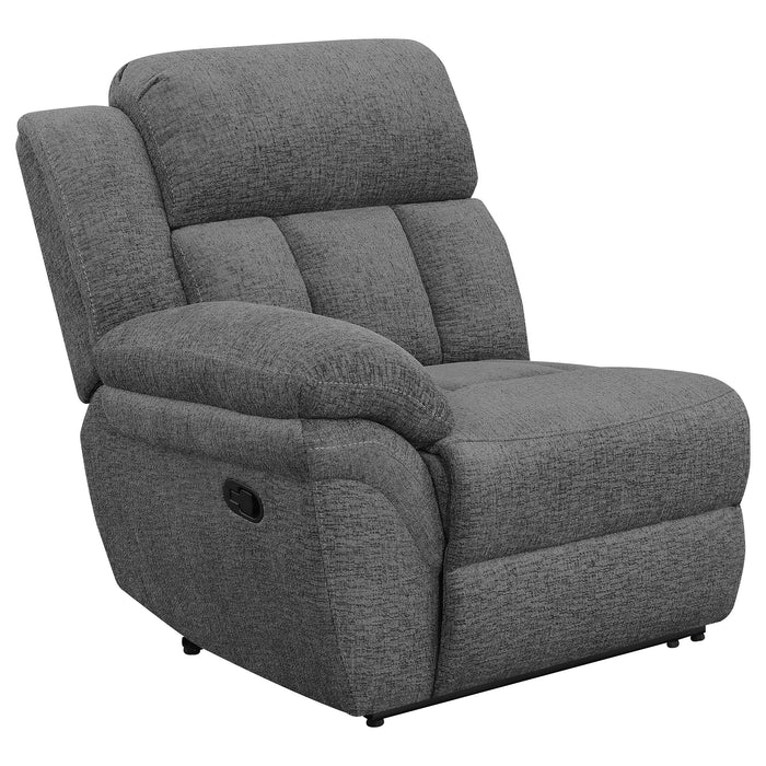 Coaster Bahrain Upholstered Motion Sofa Charcoal Default Title