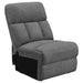 Coaster Bahrain Upholstered Motion Sofa Charcoal Default Title