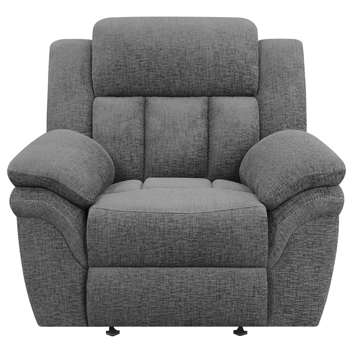 Coaster Bahrain Upholstered Power Glider Recliner Charcoal Default Title