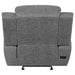 Coaster Bahrain Upholstered Power Glider Recliner Charcoal Default Title