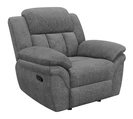 Coaster Bahrain Upholstered Glider Recliner Charcoal Default Title