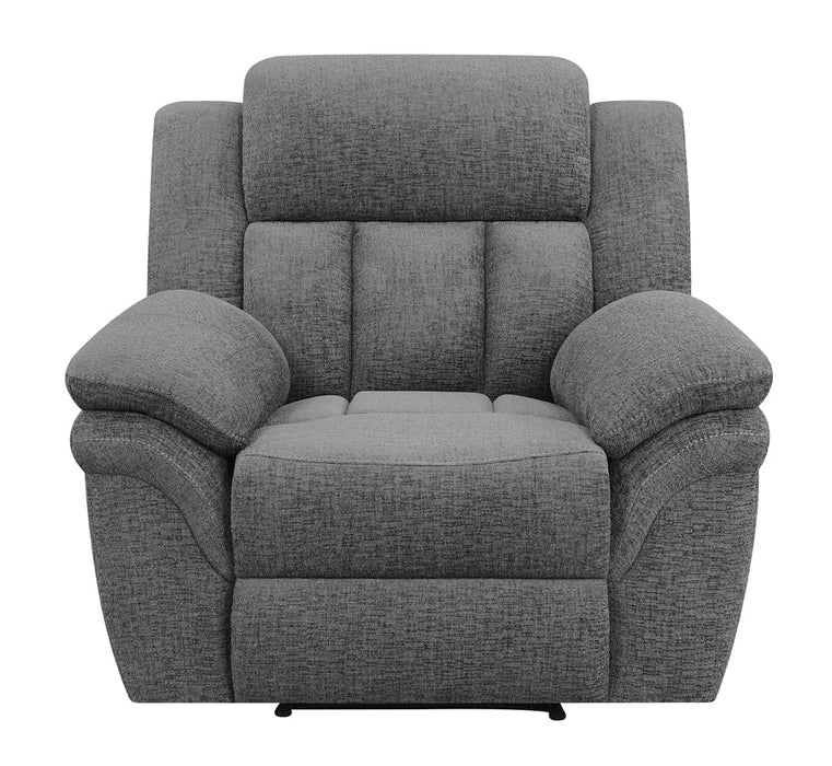 Coaster Bahrain Upholstered Glider Recliner Charcoal Default Title