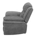 Coaster Bahrain Upholstered Glider Recliner Charcoal Default Title