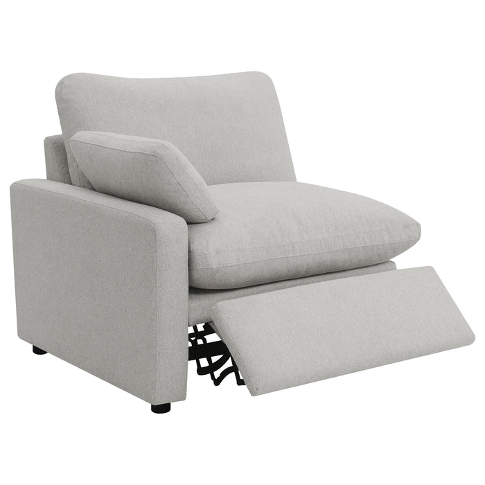 Collins 2-piece Upholstered Power Reclining Loveseat Grey