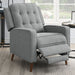 Coaster Davidson Upholstered Tufted Push Back Recliner Brown Grey