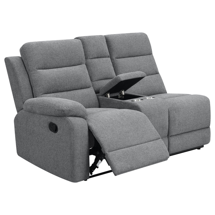 Coaster David 3-piece Upholstered Motion Sectional with Pillow Arms Smoke Default Title