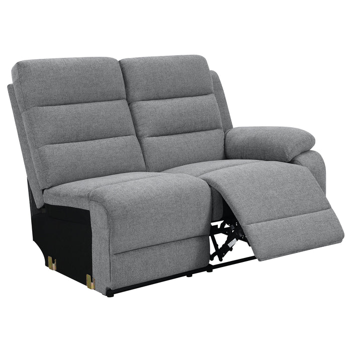 Coaster David 3-piece Upholstered Motion Sectional with Pillow Arms Smoke Default Title