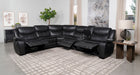 Coaster Sycamore Upholstered Power Reclining Sectional Sofa Dark Grey Default Title