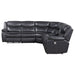 Coaster Sycamore Upholstered Power Reclining Sectional Sofa Dark Grey Default Title