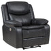 Coaster Sycamore Upholstered Power Recliner Chair Dark Grey Default Title