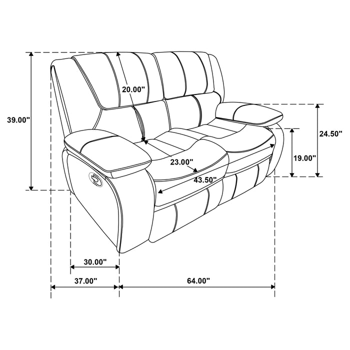 Coaster Camila 2-piece Upholstered Reclining Sofa Set Red Faux Leather Sofa+Loveseat+Armchair