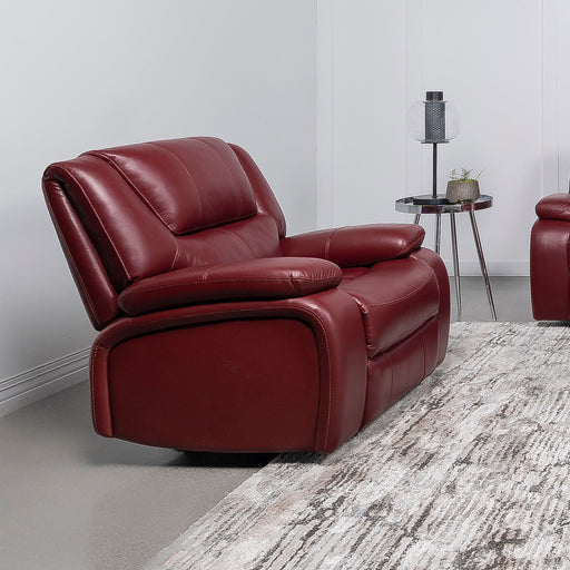 Coaster Camila Upholstered Glider Recliner Chair Red Faux Leather Default Title