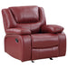 Coaster Camila Upholstered Glider Recliner Chair Red Faux Leather Default Title