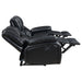 Coaster Camila 2-piece Upholstered Motion Reclining Sofa Set Black Sofa+Loveseat+Armchair