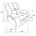 Coaster Camila Upholstered Glider Recliner Chair Black Default Title