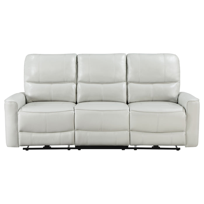 Coaster Greenfield Upholstered Power Reclining Sofa Ivory Default Title