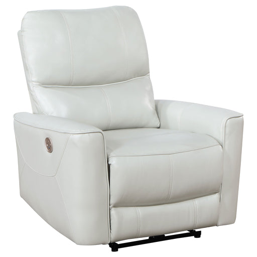 Coaster Greenfield Upholstered Power Recliner Chair Ivory Default Title