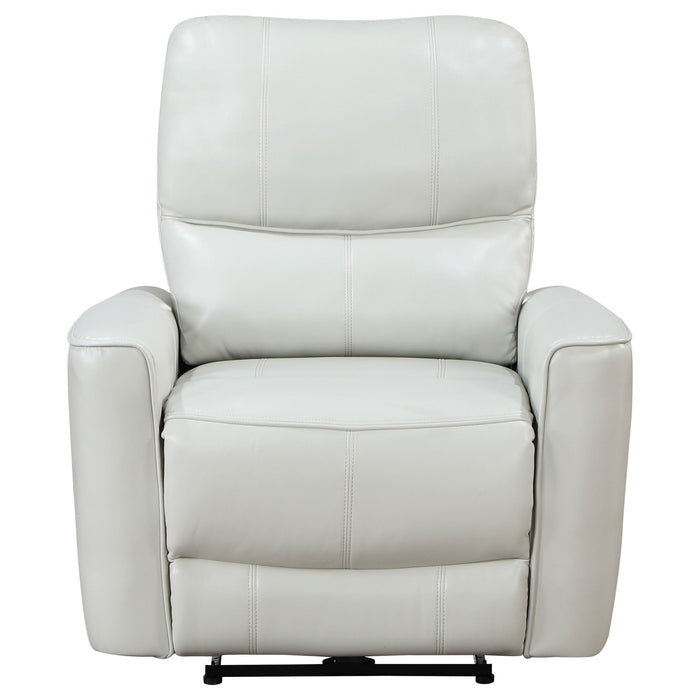 Coaster Greenfield Upholstered Power Recliner Chair Ivory Default Title